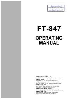 Yaesu Yaesu FT 847 manual. Camera Instructions.